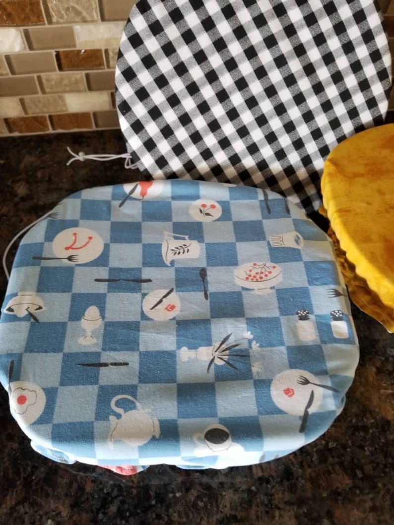 Bowl Covers Reusable Bowl and Plate Covers RV Camping Picnic Accessories Hostess Gift