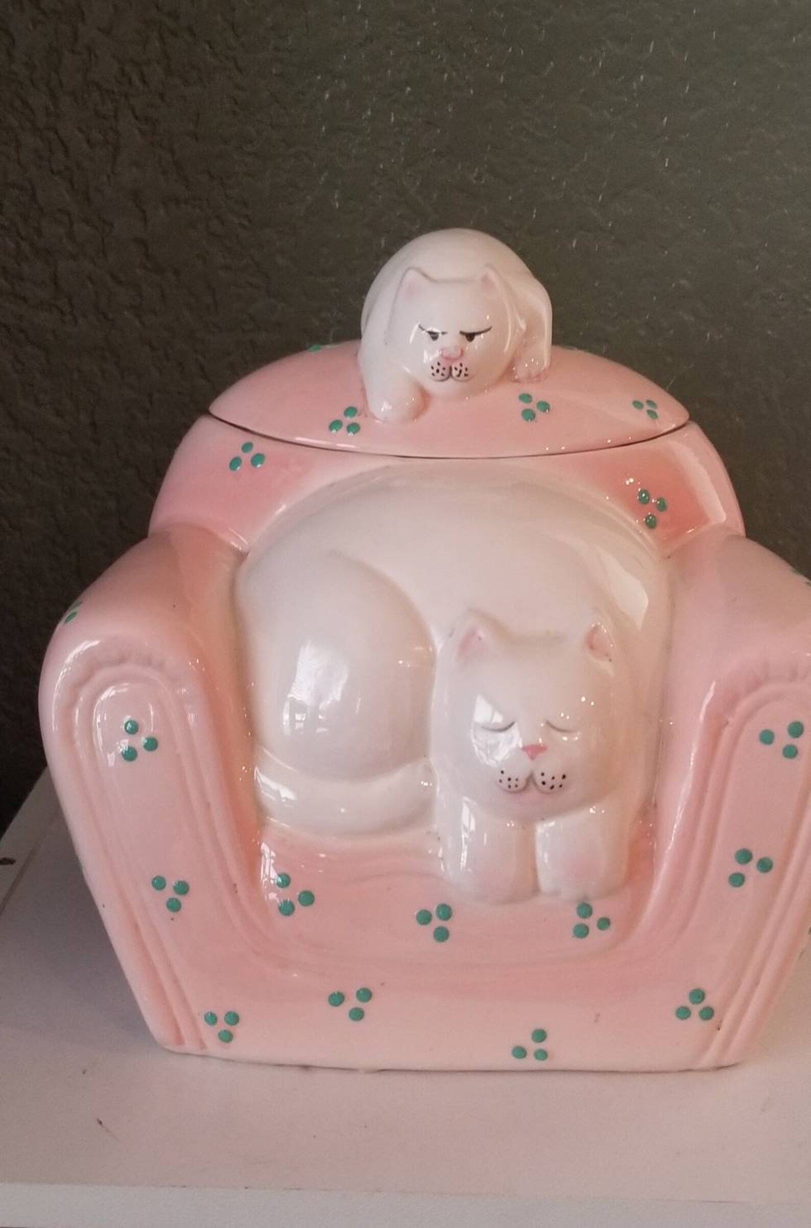 Cat Cookie Jar / Vintage Catnip Cookie Jar / 1991 Clay Art Etsy