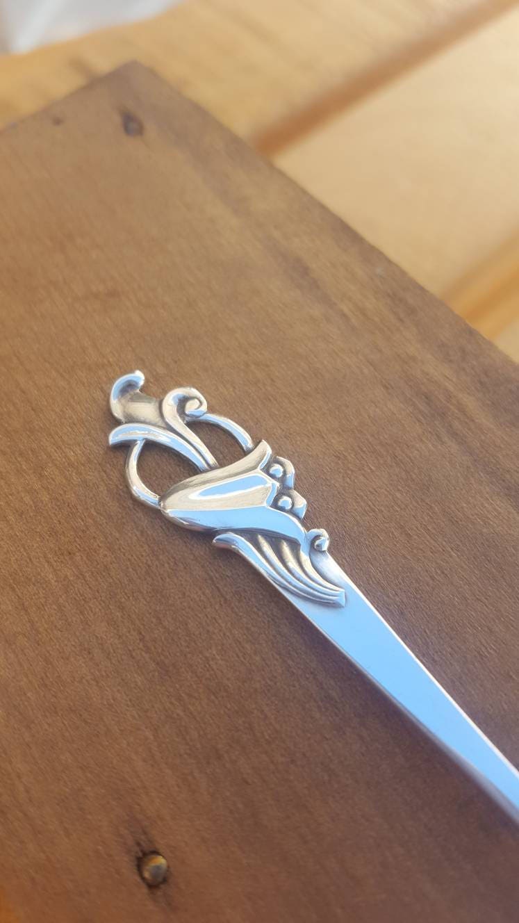 Vintage TH Marthinsen Sterling Demitasse Spoon / Tulip Pattern / Norway