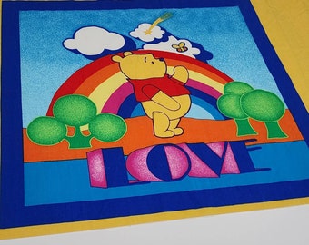 Pooh Rainbow Love Panel / 17"×21.5"