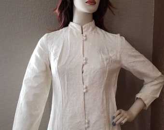 Vintage Blouse / Oriental Clothing / Button Up Shirt