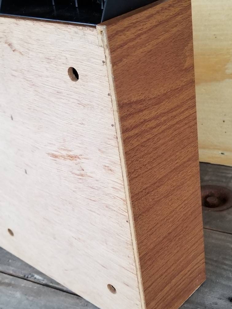 Vintage Audio Cassette Storage / Tape Cassette Storage Wood Box