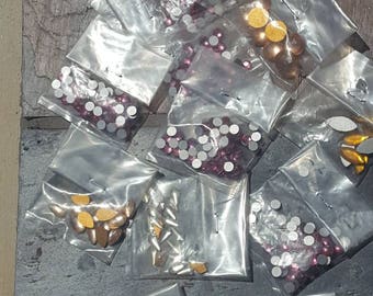 Jewelry Supplies 12 Bags Unopened Crystals / Stars / Jewelry Supplies  Craft Notions Embellishments / BLING / Rhinestones