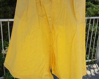 Vintage Yellow Skirt / 80's / Vintage Clothing / 80's Clothing