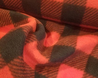 Buffalo Plaid Fleece by the yard