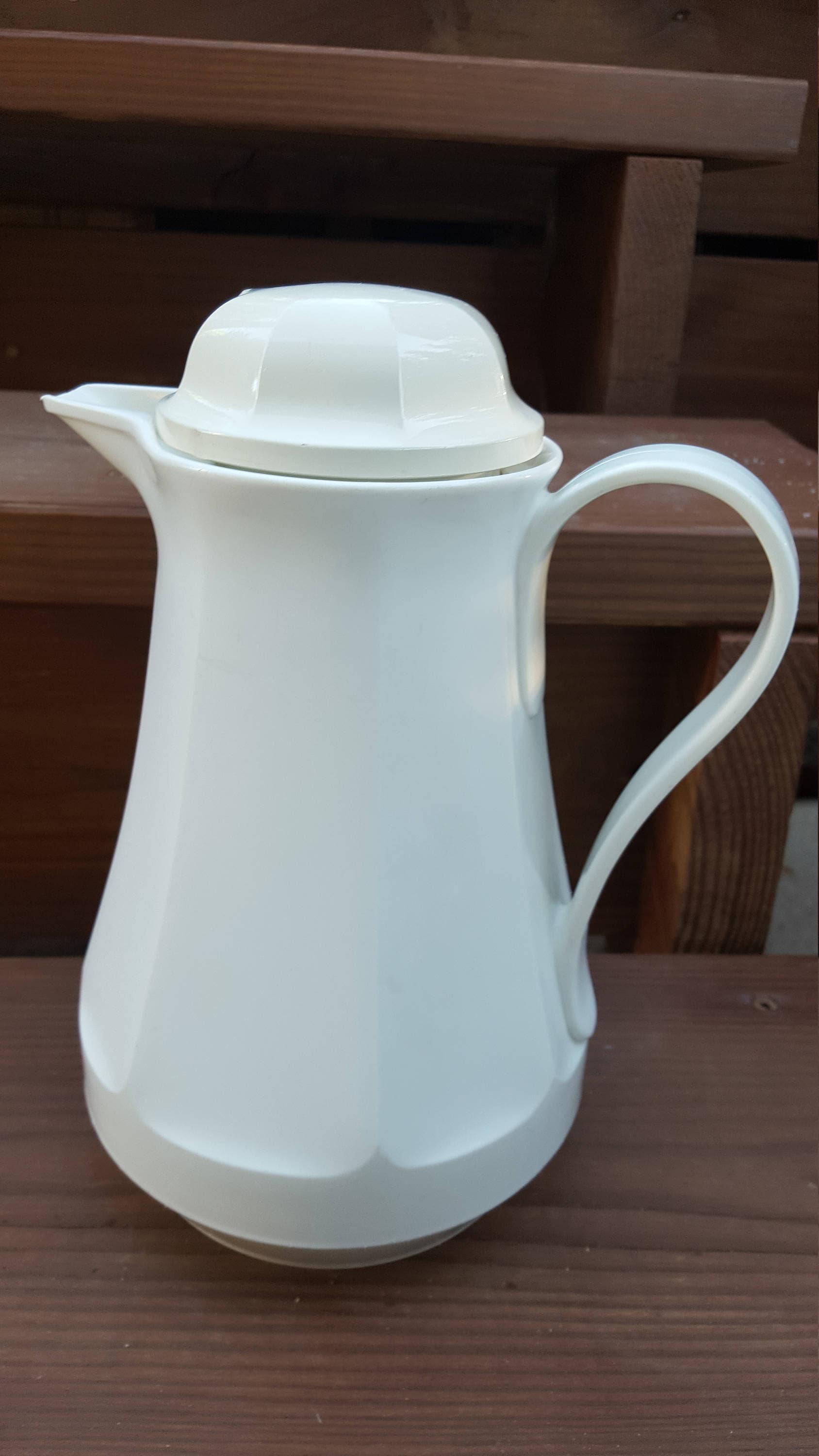 Vintage THERMOS 36 oz Coffee Carafe West Germany Butler Server Off White  Insulated Serving Pitcher