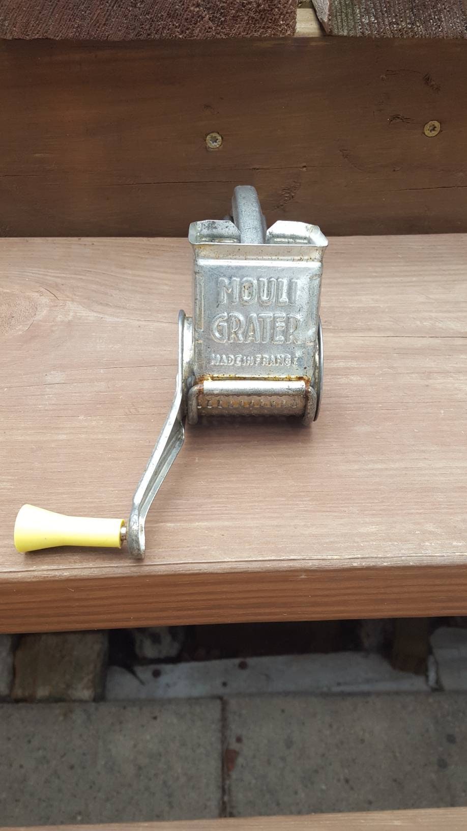 Vintage Mouli cheese grater / Rustic Gadget / Farmhouse Decor