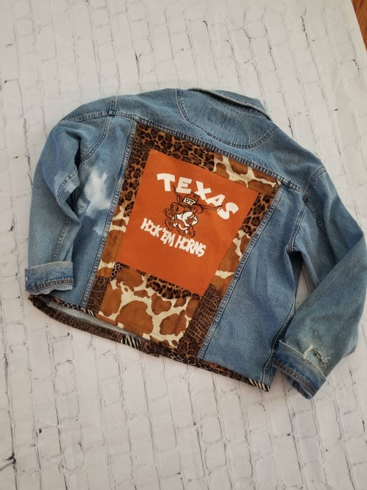 DIY Vintage Patch Denim Jacket Refashion