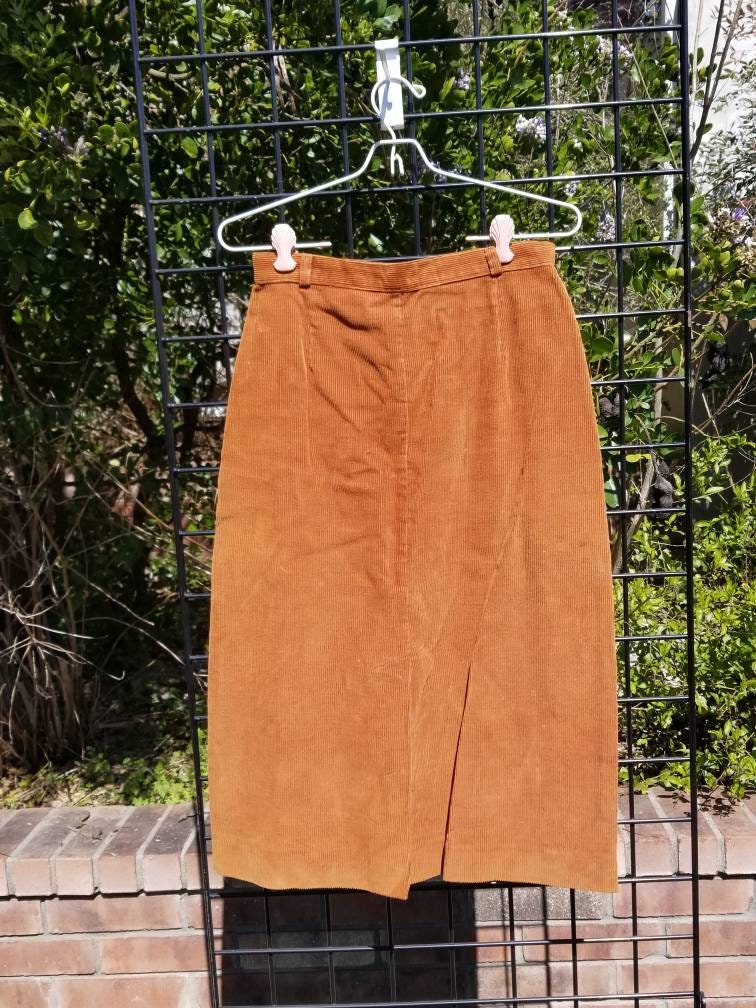 Vintage Skirt / Ten Four Label / Corduroy A line Skirt / Vintage Clothing