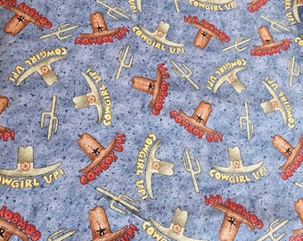 Cowgirl Up Fat Quarter / Debbie Mumm / Cowboy Up