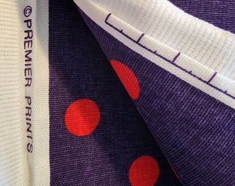 Purple & Red Polka Dot Indoor Outdoor Fabric By Premier Prints