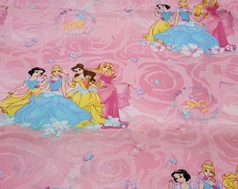 Disney Princess Pink Fabric By the yard / #5292