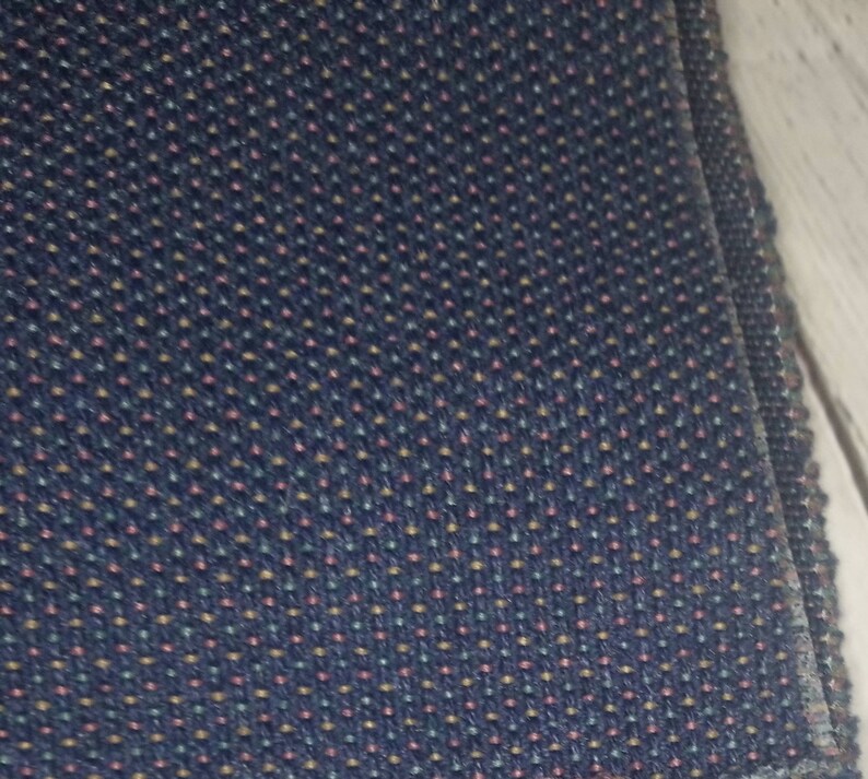 Vintage Heavy Upholstery Fabric / Blue Uphoslstery Fabric Etsy