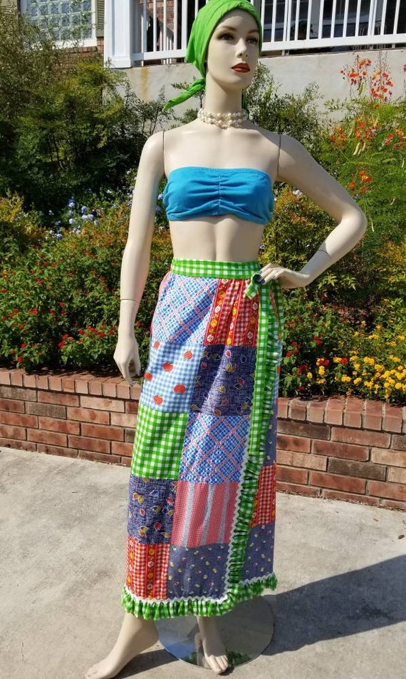 Vintage MOUNTAIN ARTISANS Skirt / Patchwork Wrap A