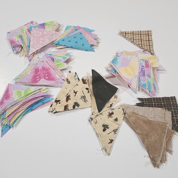 Quilt Crumbs / Cotton Quilt Triangles / Charm Packs