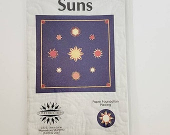 Suns Paper Foundation Piecing /Paper Piecing Quilt Blocks