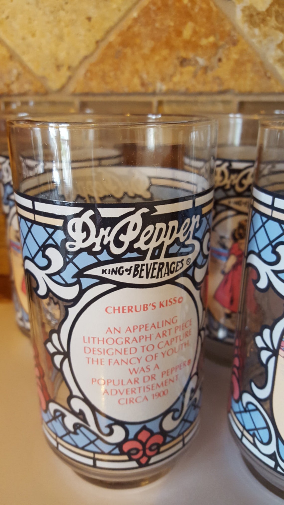 Vintage Dr Pepper Collector Glass / Angel Drinking Glasses / Etsy