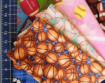 Sports Fabric Bundle / Baseball / Football / Soccer/ Basketball