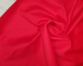 Red Wrinklease Twill Fabric by the Yard / Red Fabric / Twill Fabric / 56/58" Wide / 100% Cotton Fabric