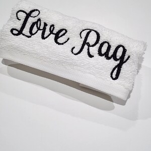 Embroidered Towel / Love Rag Towel / 12&quot;×12&quot;