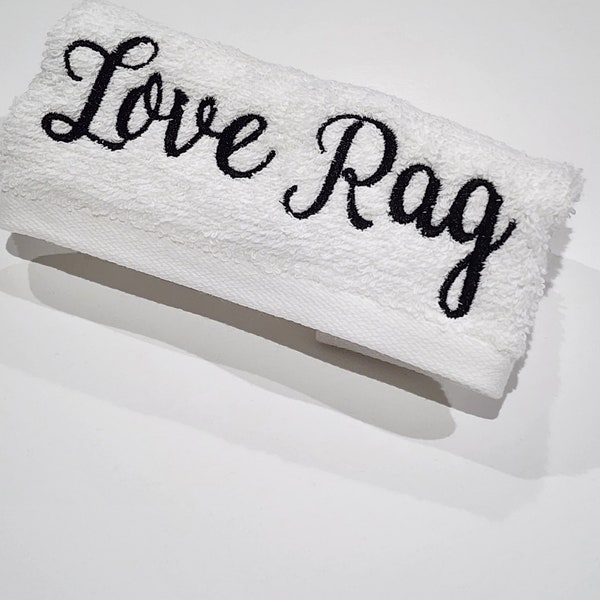 Embroidered Towel / Love Rag Towel / 12"×12"