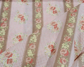 Vintage Floral Fabric / Semi Sheer Vintage Fabric By the yard