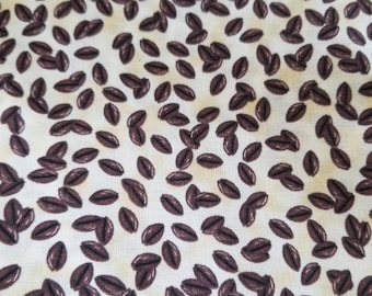 Coffee Bean Fabric By the Yard / Morning Coffee Beans