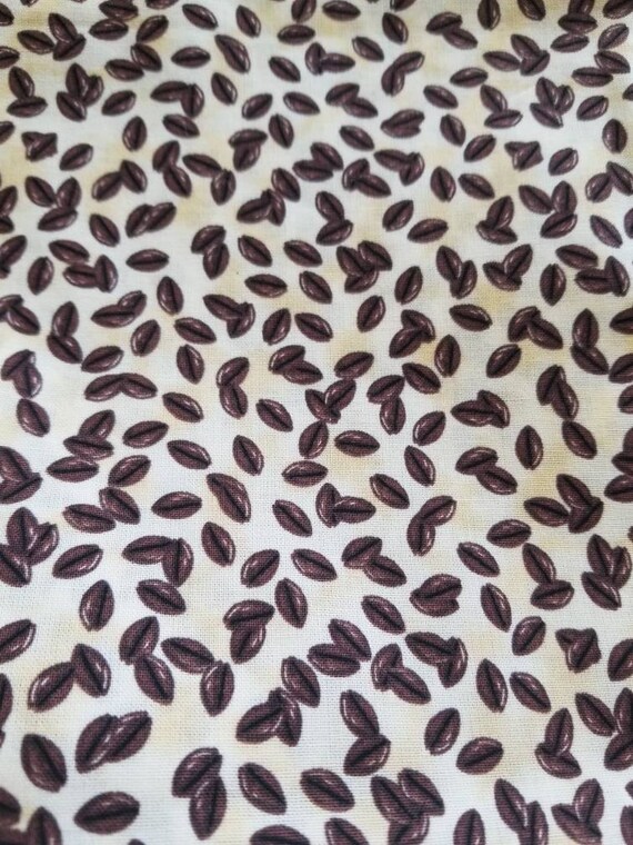 Coffee Bean Fabric by the Yard / Morning Coffee Beans Etsy