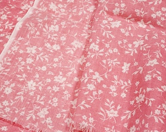 Vintage Pink Linen Fabric