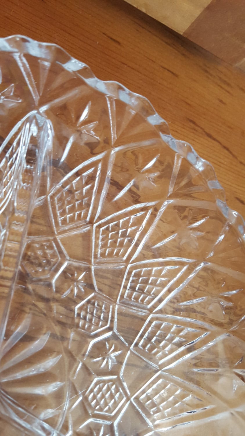 Lead Crystal Relish Tray