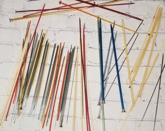 Vintage knitting tools lot of 76 needles