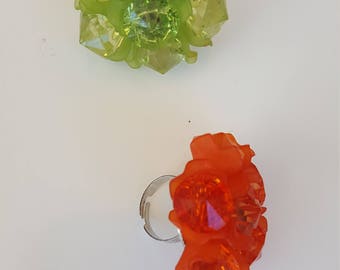 Statement Ring / Large Cocktail Ring / Adjustable Flower Ring / Large RING