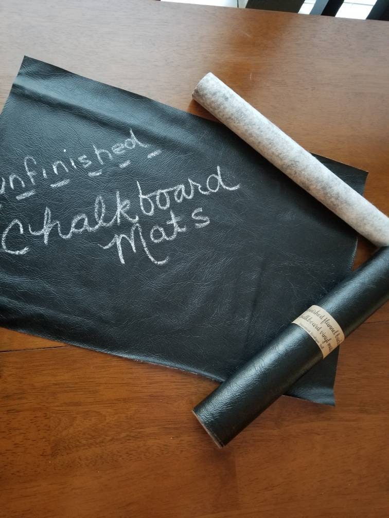 Chalkboard Mats / DIY Craft Mats / unfinished Vinyl Mats / Party Decor