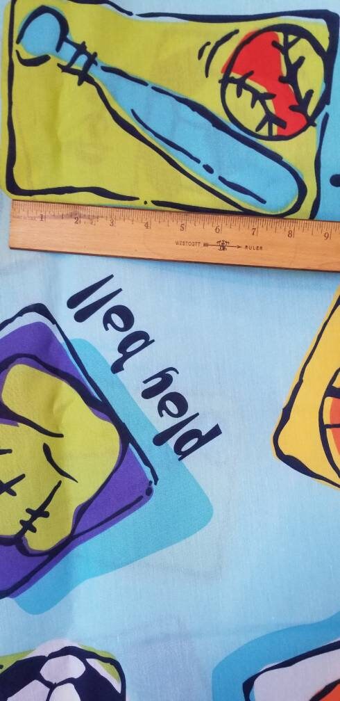 Sports Fabric Sports Balls Fabric Collage Cotton Fabric Sewing Fabric