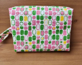 Large Cosmetic Travel Bag / Boxy Bag Zippered Toiletry Bag