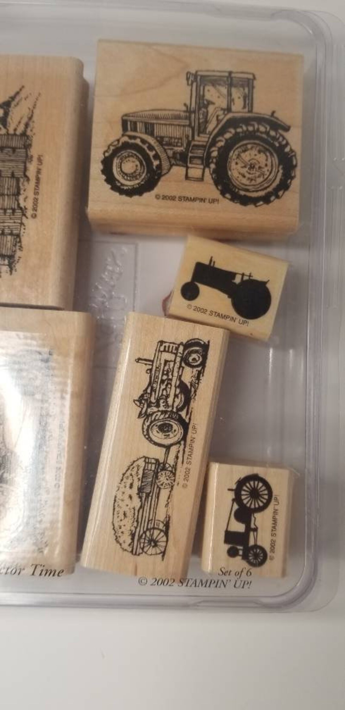 Tractor Rubber Stamp / Farm Stamp Set / 6 Stamps / Card Making Etsy