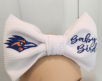 UTSA Baby Boutique Bow / Headband / Embroidered Game Day Headband with large Bow