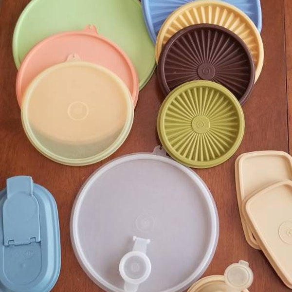 Vintage Tupperware Replacement  Lids / Servalier / Flip Top / Spout / lime / Pink / Yellow / Tupperware Replacements / Tupperware Seals