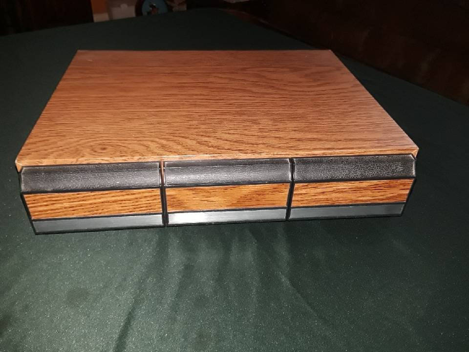Vintage Audio Cassette Storage / Tape Cassette Storage Wood Box