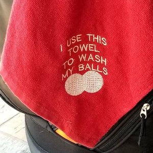 I Use This Towel To Wash My Balls / Golf Towel / Game Towel / Golfer / Embroidered Golf Ball Towel / Funny Towel / Golfer Novelty Gift