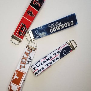Team Wristlet Key Fob / cowboys / Texas Tech / Longhorns / Texans