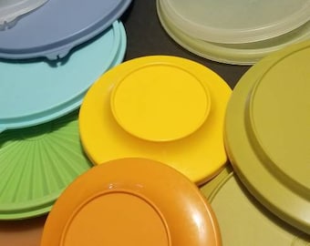 Vintage TUPPERWARE LIDS / Replacement Lids / Tupper Ware Tupper Seal Lids / Servalier / Replacements