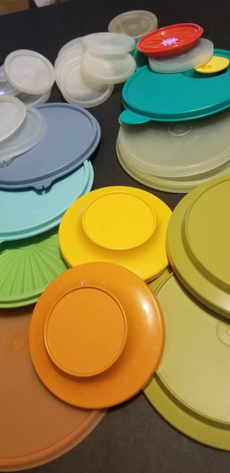 Vintage TUPPERWARE LIDS / Replacement Lids / Tupper Ware Tupper Seal