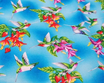 Hummingbird Fabric / 1999 Timeless Treasures for High Fashion