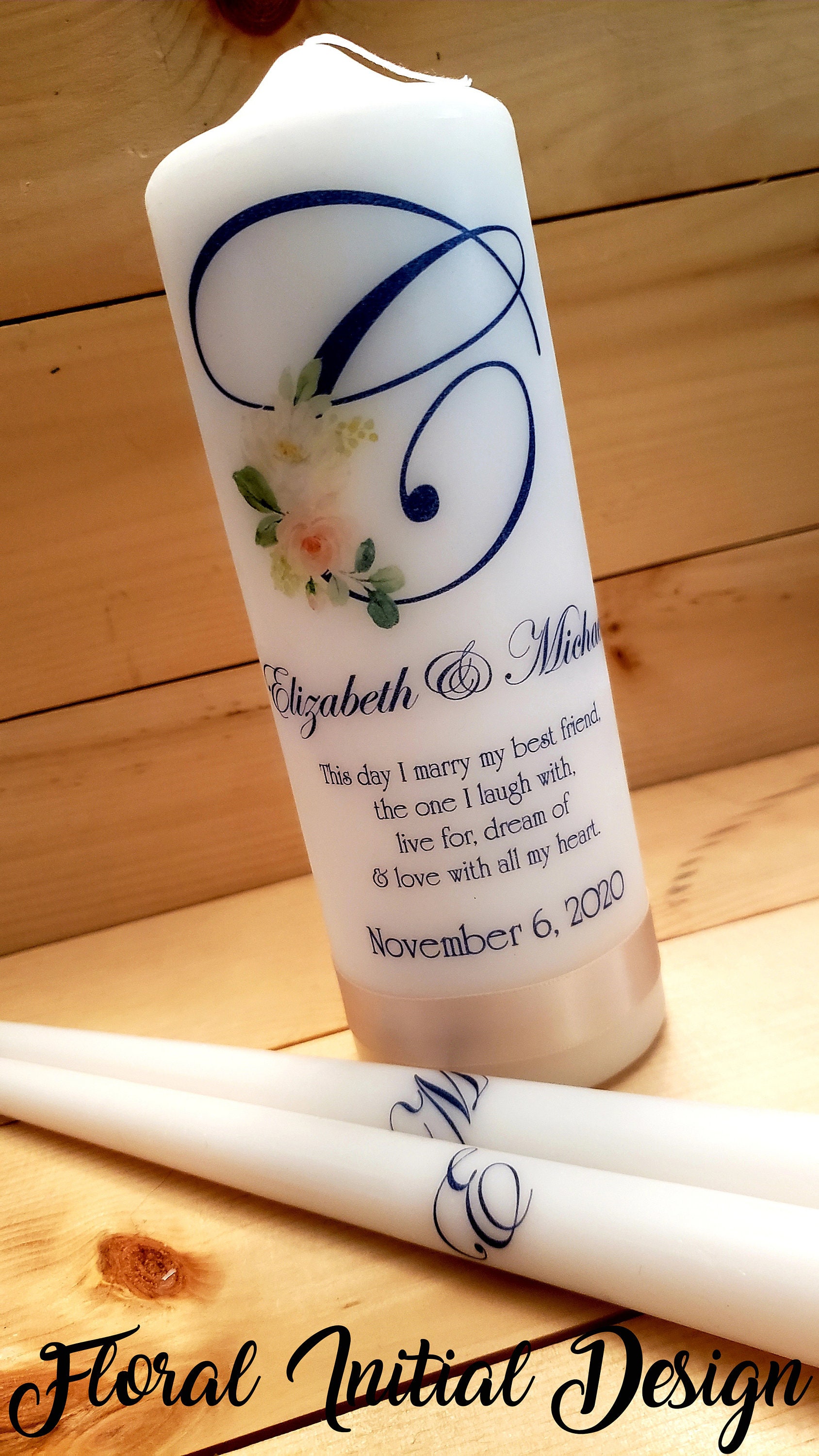 Unity Candle Set - Personalized Unity Candle - Wedding Candle - Custo…