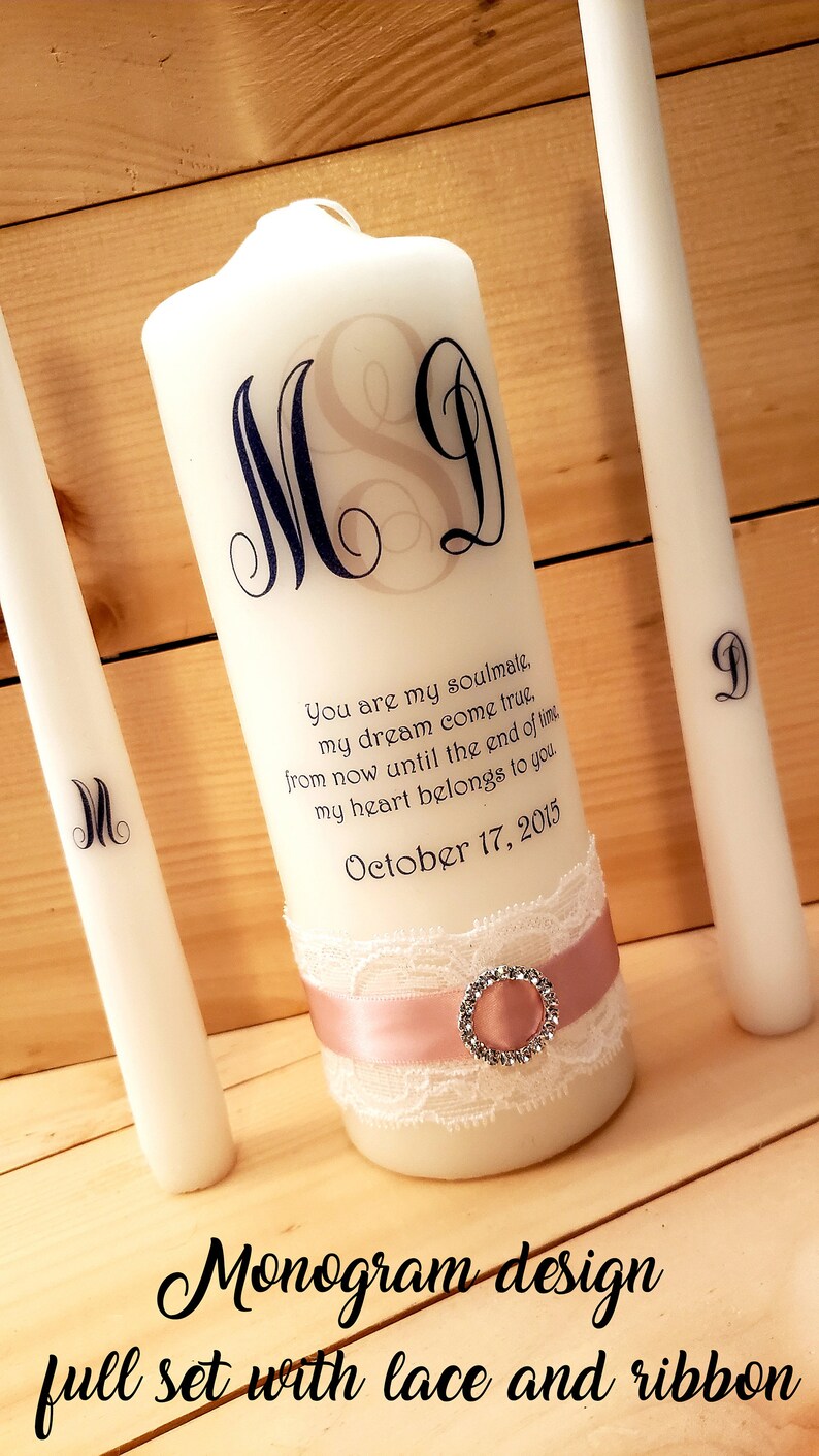 Unity Candle Set Personalized Unity Candle Wedding Candle Etsy Australia
