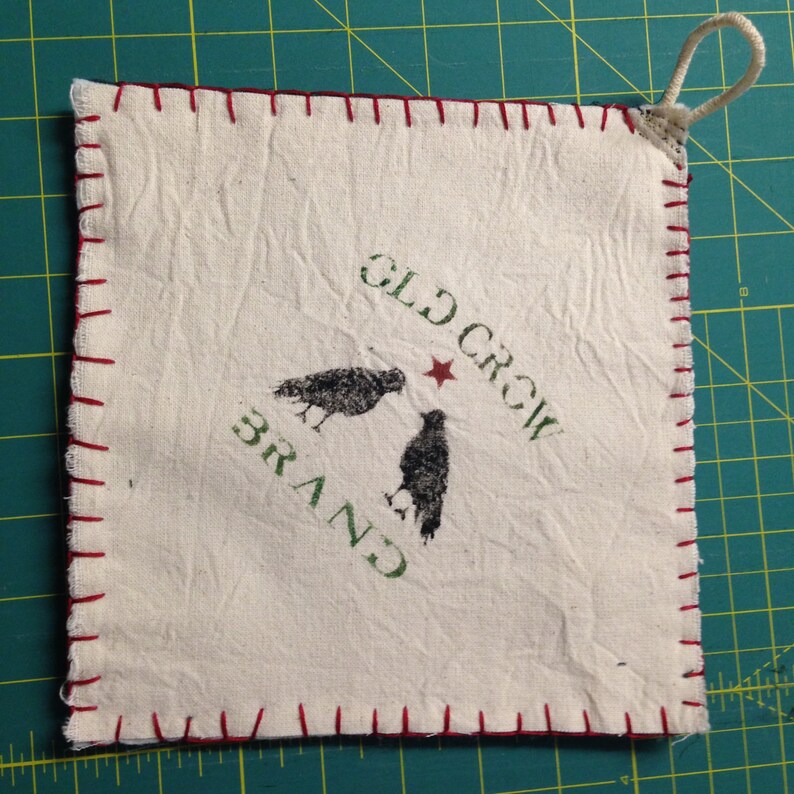 Complete Scented Warm Wool Fleece ready to assemble Christmas Gift HORSE DIY Quilted Pot Holder Kit 7.5 inch Hand Stenciled