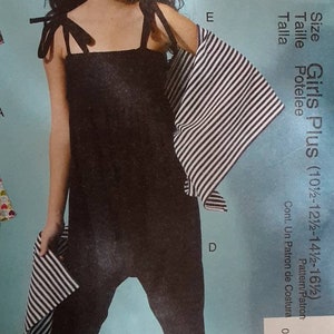 Girls Plus Size Dresses, JUMPSUITS & Wrap 10 1/2 - 16 1/2. UNCUT McCall&#39;s #6550 EASY Sewing Pattern