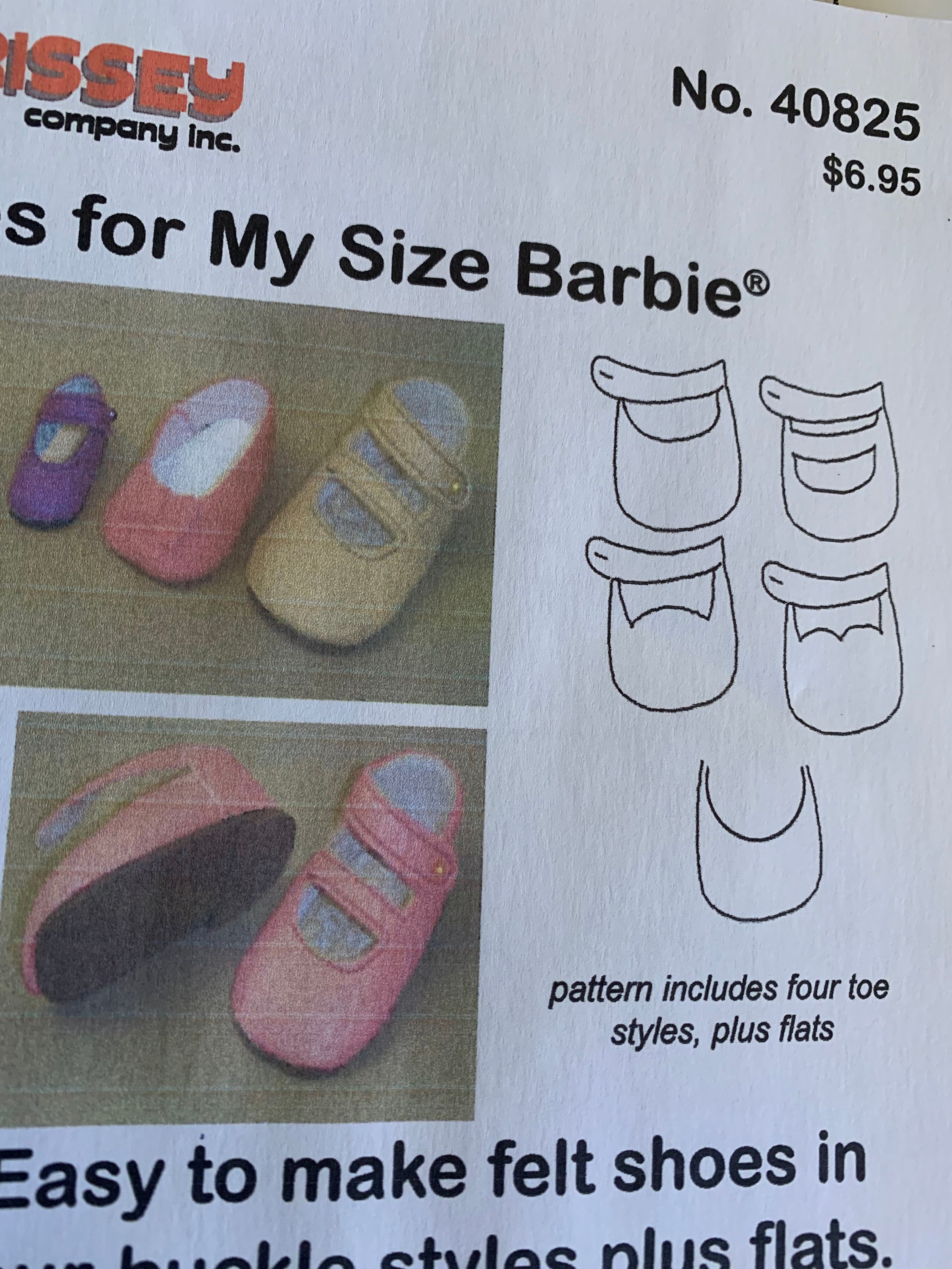 FELT Doll SHOES Sewing Pattern. Four Toe Styles Mary Janes Etsy