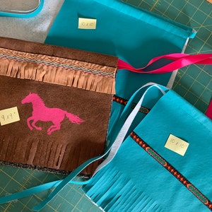 Kids LOIN CLOTH Fringed Tribal Regalia.  Adjustable Waist 20-26&quot;.  Weatherproof Leatherette with Sash Tie